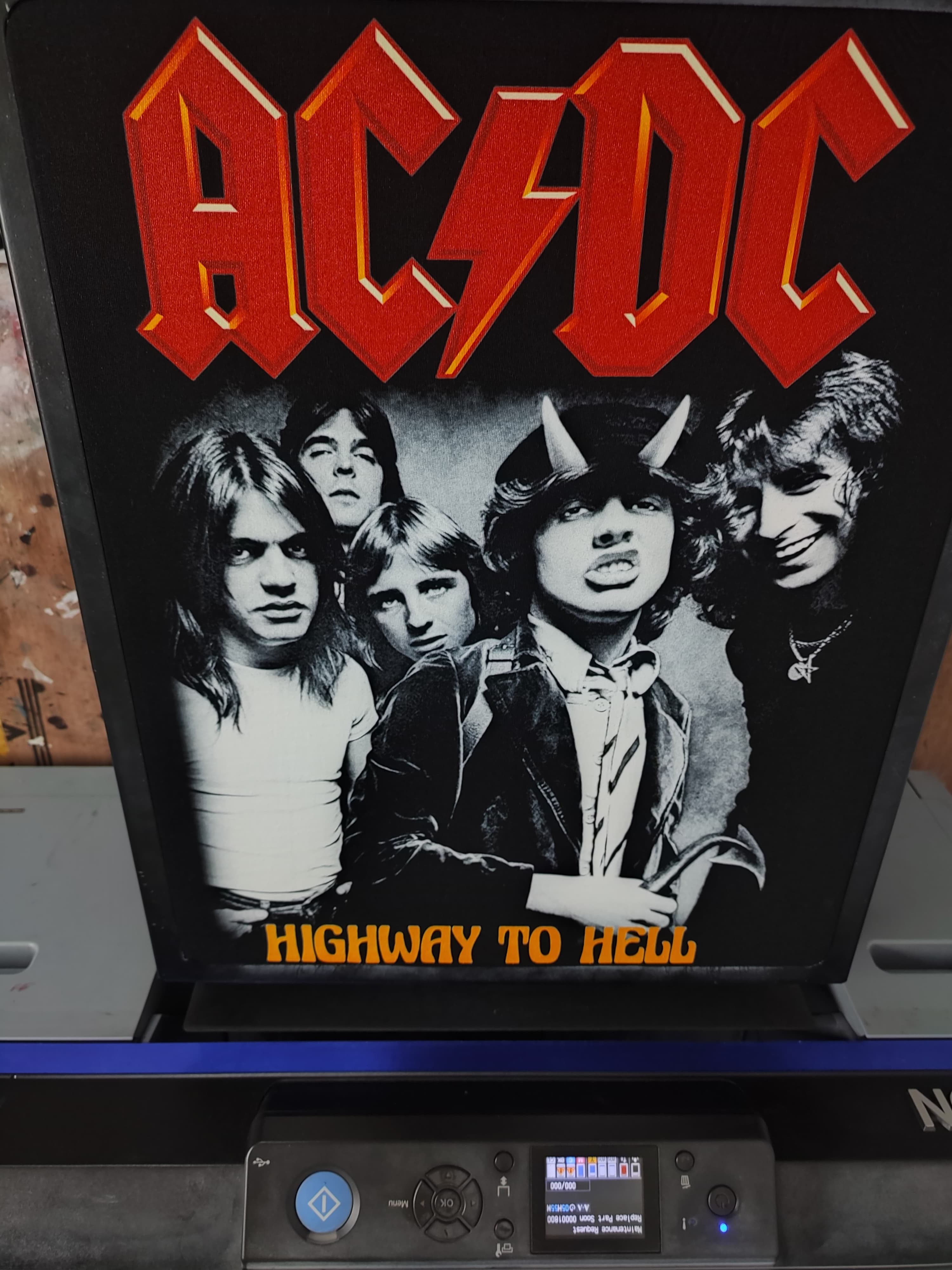 Zoom-in of eco-friendly ink print on organic fabric 